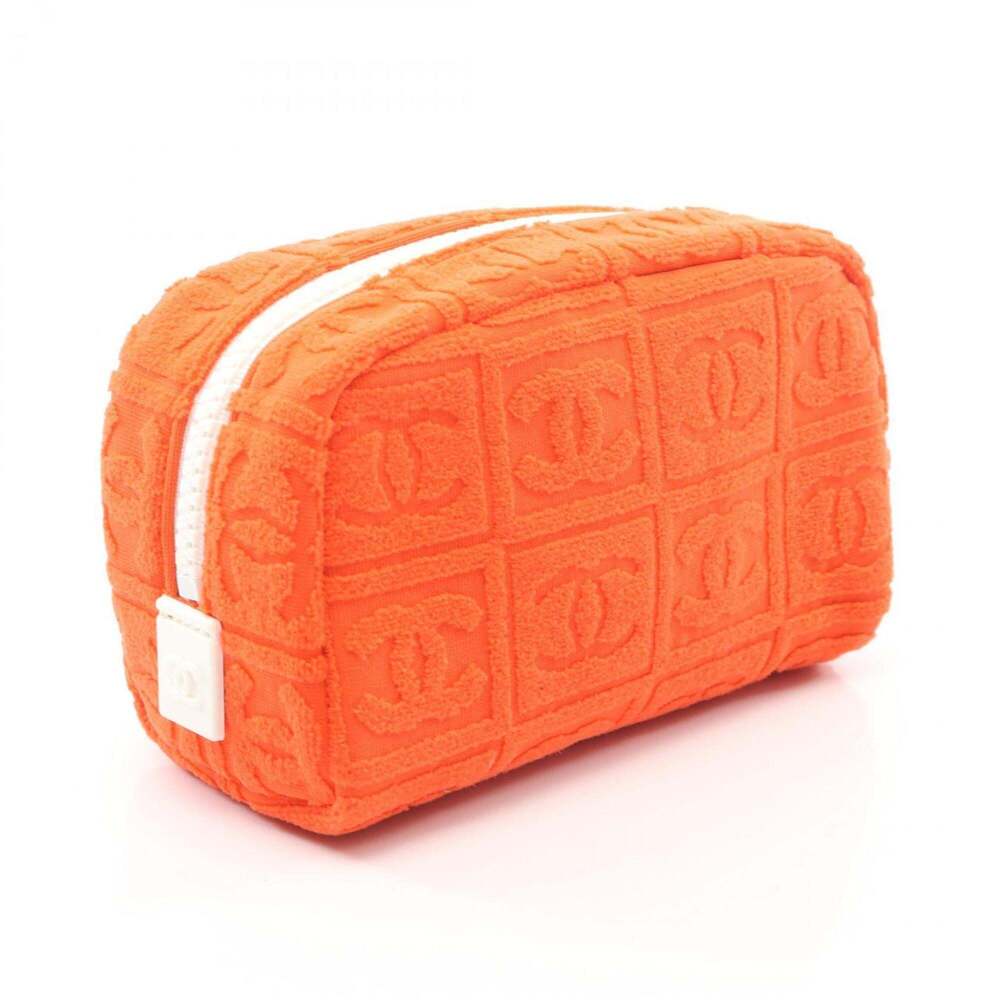 CHANEL Orange Logo Pouch - Picture 2 of 8